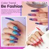modelones Color Changing Gel Nail Polish, 6 Colors Summer Pink Blue Purple Orange Neon Mood Temperature Change Gel Polish Set Soak Off DIY Home Nail Art Gift