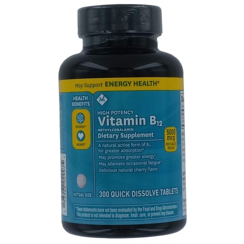 Members Mark Sublingual Vitamin B12 5000mcg (300 Count)
