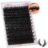 Fluffy Lash Clusters 16-25mm Thick Long Cluster 100D Cluster Eyelash Extensions 240 PCS D Curl Volume Lash Clusters 3D Mega Volume Lash Clusters False Eyelashes DIY at Home, by Anforlin