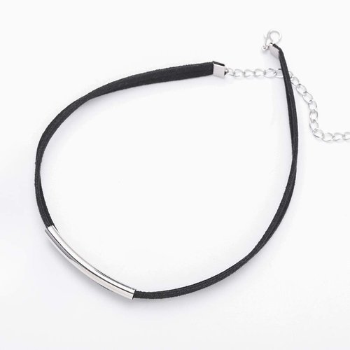 JAKAWIN Choker Necklace Adjustable Black Collar Necklaces for Women and Girls NK134 (Black)