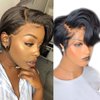 Short Pixie Cut Bob Wig Lace Front Wigs 13×4 Brazilian Hair Wigs 150% Density Glueless Human Hair Wigs Pre Plucked for Black Women With Baby Hair Natural Hairline 8 inch
