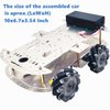 DWWTKL DIY Mecanum Wheel Car Kit with Metal Chassis and TT Motor Smart Robot 4WD Omnidirectional Car Educational Toy with Speed Encoder for Arduino/Microbit/Raspberry Pi (Unassembled)