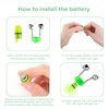 OHOH 20 PCS LED Fishing Light, Waterproof Fishing Bite Alarm Light Bulb Replacement, LED Night Fishing Rod Bite Bait Alarm Light (Green Light)