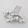 JAKAWIN Bride Crystal Wedding Hair Piece Rhinestone Hair Comb Bridal Hair Accessories for Women HC047 (Silver)
