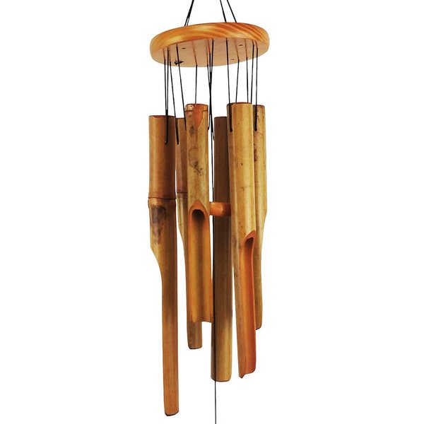 MUMTOP Bamboo Wind Chimes, Outdoor Wooden Wind Chime with Amazing Deep Tone for Garden, Patio, Home or Outdoor Decor