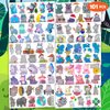 101PCS Little Hippo Hippopotamus Tattoos Temporary Stickers Theme Birthday Party Favors Decorations Supplies Decor Cute Funny Jungle Animals Tattoo Gifts For Kids Boys Girls School Prizes Carnival