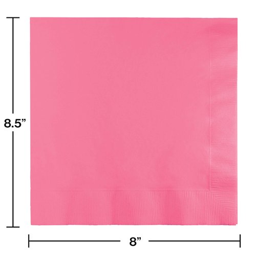 Creative Converting Touch of Color Ply Paper Dinner Napkins, 25 Count, Candy Pink