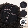 Ponytail Extension for Black Women Curly Drawstring Ponytail Hair Extensions 14'' Natural Black Synthetic Kinkys Curly Drawstring Ponytail for African Women(#2)