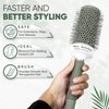 Beauty Carves Round Hair Brush, 32 mm Barrel with 2 Clips – Blowout Brush with Flexible Nylon 66 Bristles - Nano Ionic Heat Resistant Tech for Professional Curling, Styling & Shining Texture