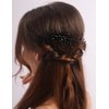 BERYUAN Black Crystal Rhinestone Hair Comb Full Crystal Rhinestone Hair Side Comb Sexy Balck Rhinestone Wedding Headpiece Wedding Crystal Rhinestone Handmade Comb for Women Girls