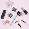 5 Pcs Cosmetic Pencil Sharpener, Eyeliner Sharpener Makeup Sharpener Small Lip Pencil Sharpener Manual Cosmetic Pencil Sharpener for Eyeliner Lip Liner Pencils (Black)