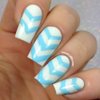 Premium Nail Vinyls - No Rip Handmade Nail Art Stickers, Self-Adhesive Nail Tips Guides for DIY Decoration Stencil Tools (Single Chevron Skinny Vinyls)