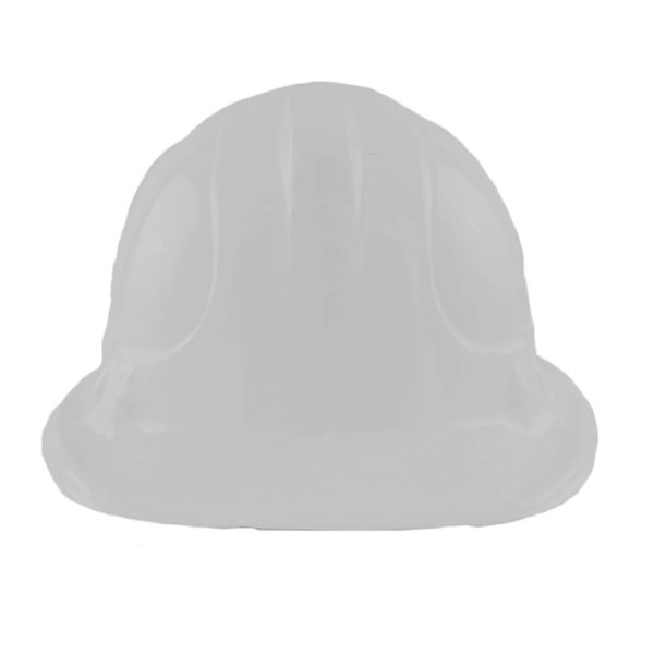 Windy City Novelties Adult White Plastic Construction Hard Hats - 6 Pack