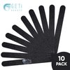 Nail File 120 grit / 240 grit | Natural,Gel or Acrylic | Washable and Reusable | Black Emery Cushion | 10-Pack by Geti Beauty | U.S.A. Made