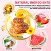 LZXLUKGIR 4PCS Honey Lip Balm Hydrating Honey Lip Mask Overnight Propolis Bee Balm Lip Balm Prevention Dry and Cracked Lip Scrub Exfoliator (Honey+Strawberry+Coconut+Watermelon)