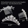 ANBALA Small Tiara Crown with Hair Comb, 3 Pack Mini Tiara Crown Princess Crystal Shiny Hair Accessories for 2 3 4 5 6 7 8 9 Years Girls Hair Dectoration Styling Cute Hair Accessories (3 Styles)