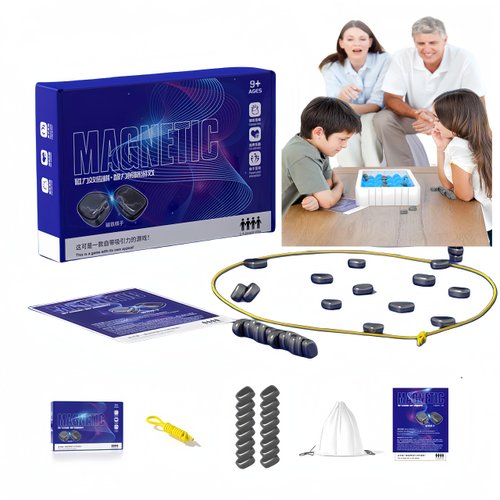 2024 New Portable, Magnetic Chess Game, Intellectual Battle Game, Strategy Game for Children and Adults, Fun Family Party Game, Multiplayer Magnetic Board Game,Fun Puzzle Gift… (Set B)