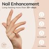 modelones 8-in-1 Builder Nail Gel, Neutral Nude Gel Builder for Nail Thickening, LED Nail Lamp Cured Hard Gel Nail Strengthener Extension Color Gel Base Rhinestone Gel Nail Glue