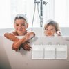 Bath Toy Storage Bag, Premium Nylon Bathtub Toy Holder Net with 5pcs Plastic Adhesive Hooks Bath Toy Storage Mesh Suction Practical Supplies for Bathroom Toy Organizer and Sorting