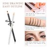 LSxia Waterproof Eye-Brows Pen-cil Set, Pull Cord Peel-off Eyebrow Pencil Microblading Eyebrow Pen Supplies Kit, White Eye-Liner Pencil and Eyebrows Tool Tattoo Makeup For Marking (5+1 Black)