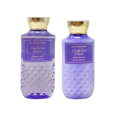 Bath & Body Works Fresh Cut Lilacs Duo Set - Shower Gel and Body Lotion.