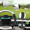 10L0L 14 Inch Golf Cart Steering Wheel Covers for Club Car DS&Precedent, Yamaha, Upgraded Microfiber Anti-Slip Steering Wheel Cover with Pu Leather