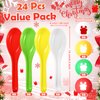JellyArch 48 Pack Christmas Game Spoon Relay Race Toy Set, Christmas Themed Ball and Spoon Race Game for Indoor Outdoor Decorations Christmas Party Holiday Birthday Supplies Favors(Gift Box)