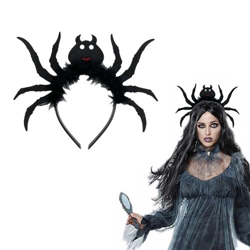 CMJSGG Halloween Spider Headband Black Spider Hair Accessories for Halloween Decoration Halloween Costume Party Supplies Masquerade Cosplay Hair Band for Women Adults