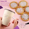 Resin Jelly Rhinestones for Crafting with B7000 Jewelry Glue, 1 Box Transparent AB Flatback Crystal with 3Pcs 10ml Glue, Bedazzling Non Hotfix Gems for DIY Tumblers Clothing Shoes Manicure