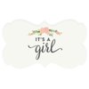 Andaz Press Fancy Frame Rectangular Label Stickers, It's a Girl!, Floral Roses, 36-Pack Wedding Decorations, Wedding Favors, Stickers for Packaging, Party Favor