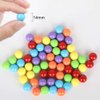 Witlans 60pcs Chinese Checker Game Replacement Balls,6 Solid Color 14mm Acrylic Game Marbles for Marble Run, Marbles Game,Aggravation Game,Traditional Marbles Games
