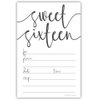 Classic Script Sweet 16 Birthday Invitations (20 Count) with Envelopes - Party Invites