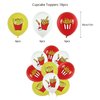 French Fries Birthday Party Supplies French Fries Party Decorations Include HAPPY BIRTHDAY Banner Balloons Cake Topper Cupcake Toppers Fast Food Birthday Party Decorations