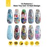 BURANO Nail Art Nail Foil Glue Gel, o.5 oz with 10PCS Foil Stickers Set Nail Foil Glue for Nails Foil Transfer Gel, Nail Design DIY UV LED Lamp Required (Design Foil 17)