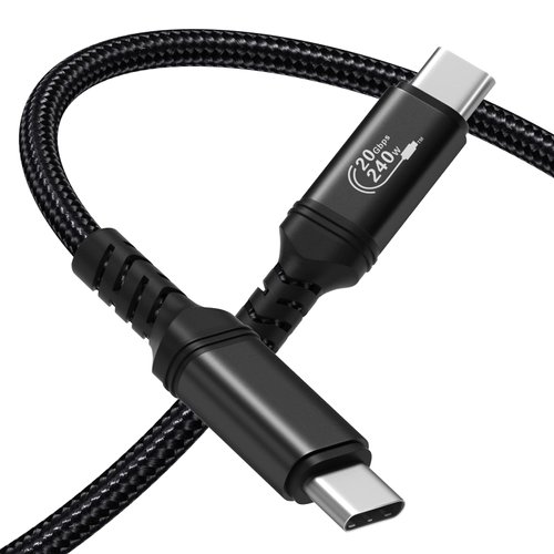 Besgoods 240W USB C Cable, 6ft Type C to Type C Cable 48V/5A Fast Charging PD3.1 USB 3.2 20Gbps Data Transfer Monitor Display Video Cord Compatible with MacBook Pro 16 140W iPad Galaxy S24 Ultra Pixel