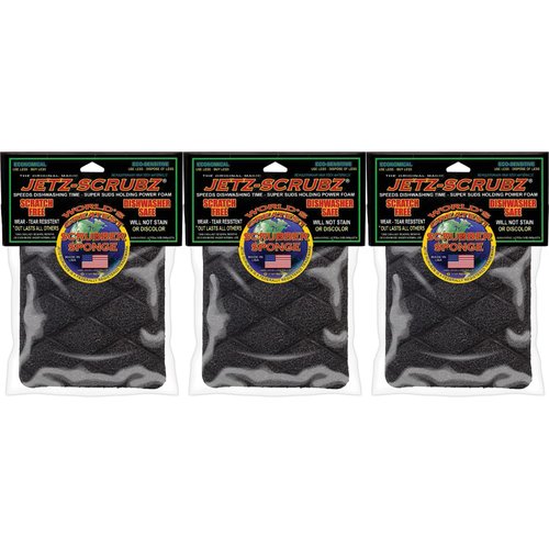The Original Magic Jetz Scrubz J27 Scrubber Sponge Rectangle, Pack of 3