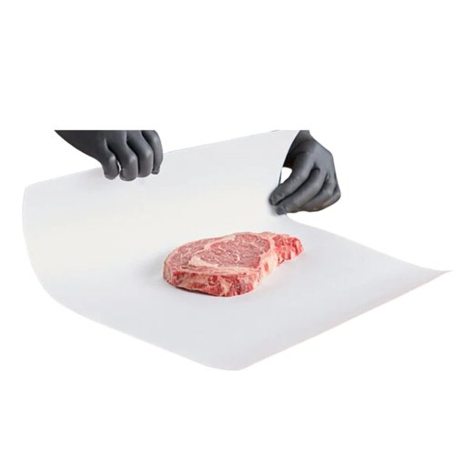 White Butcher Paper 100 Precut Square Sheets for Wrapping Meat, Fish, Poultry (White, 12x12)