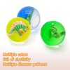 METHPY 12 Pieces Bouncy Balls with 3D Dinosaur Inside, 1.7inch Dinosaur High Bounce Balls for Kids, Dinosaur Party Favors and Goodie Bag Fillers for Kids, Super Bouncy Balls for Birthday Party