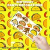 100 PCS Taco Bout Love Birthday Party Decorations Favors Supplies Temporary Tattoos Decor Mexican Fiesta Taco Twosday Tuesday Stickers For Boys Girls Gift School Prizes Rewards