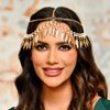 Aukmla Gold Leaf Head Chain Leaves Headpiece Festival Costume Headband Hair Chains for Women