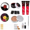 Fake Blood Gel and Scar Wax Set, Special Effects SFX Halloween Makeup Kit Fake Molding Wound Skin Wax Fake Nose Stage Zombie Cosplay Costume SFX Makeup