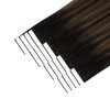 YoungSee Tape in Human Hair Extensions Brown Balayage Tape in Extensions Human Hair Dark Brown Balayage Invisible Tape in Hair Extensions Human Hair Ombre 20 Inch 20pcs 50g Tape in Hair Durable