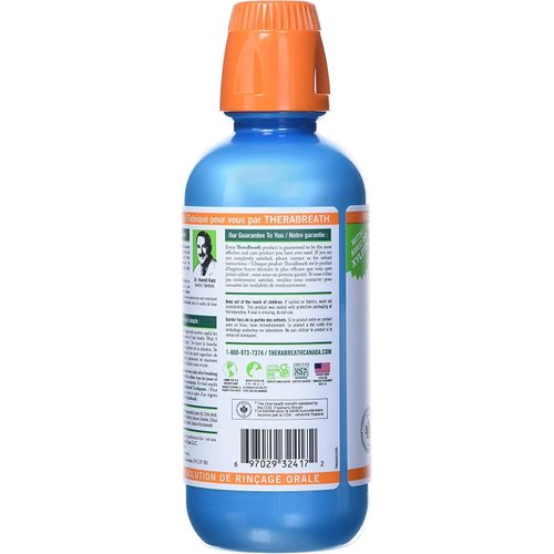 TheraBreath Dentist Recommended Fresh Breath Oral Rinse - Icy Mint Flavor, 16 Fl Oz (Pack of 2)