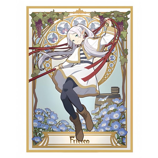 60 PCS Holographic Anime Card Sleeves for MTG/PTCG, 67X92mm Card Sleeves Compatible with Standard Size Board Game Trading Cards