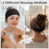 obeoby 4 Pack Spa Facial Headbands for Women, Black Face Wash Headband Adjustable Make Up Wrap Head for Washing Face Shower Teen Girl Gifts Trendy Stuff
