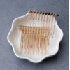 Ruwado 4 Pcs Hair Side Comb 10 Teeth Elegant Small Veil Wire Metal Hair Clips Twist Hair Barrettes Accessories for Women Girls Bridal Wedding Parties Hair Decorative Supplies (KC Gold)