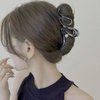 Black Ribbon Hair Clips Metal with Pearl Hair Accessories for Women Girls Elegant Curve Wave Hair Claw Clips Shiny Hairpins Strong Hold Nonslip Hair Clip for Thick or Thin Hair Goddess Look 1 Pcs