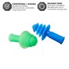 TYR Ergo Flex Ear Plugs-4pk Swimming Equipment, Blue/Green, All
