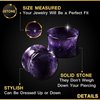 BanaVega 2PCS Organic Stone Amethyst 5/8'' (16mm) Double Flared Saddle Ear Stretcher Gauge Plugs Lobe Earring Piercing Jewelry 7959