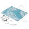 Pure Enrichment® PureRelief® Express Designer Series Electric Heating Pad - 12” x 15” Fast-Heating with 4 Heat Settings, Machine-Washable Fabric, & 2-Hour Auto Safety Shut-Off - Palm Aqua